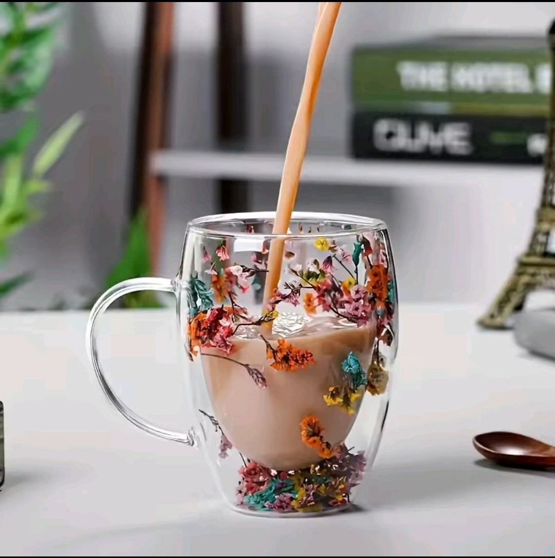 Drinkware Decor Double Wall Clear Glass Coffee Mug