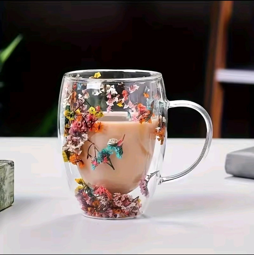 Drinkware Decor Double Wall Clear Glass Coffee Mug