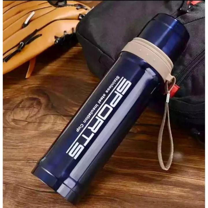 Drinkware Decor Sports 750ml Water Bottle with Vacuum Flask - Sports Stainless Steel Vacuum Bottle (Gold) (Red)