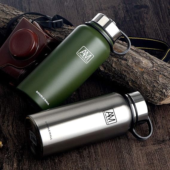 Drinkware Decor Vacuum Insulated Stainless Steel Water Bottle - Keeps Drinks Hot for 24 Hours, Cold for 12 Hours 27oz(800ml) - Sweat Proof Sport Design