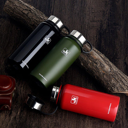 Drinkware Decor Vacuum Insulated Stainless Steel Water Bottle - Keeps Drinks Hot for 24 Hours, Cold for 12 Hours 27oz(800ml) - Sweat Proof Sport Design