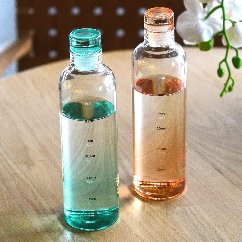 Drinkware Decor Beautiful Straight Drinking Bottle Transparent Large Capacity Water Cup Portable Hight Borosilicate Glass (pink)