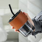 CRIYALE Premium Glass Mug Sipper Tumbler with Lid, Straw & Anti-Slip Leather Sleeve 435ml Reusable, Leak-Proof & Heat Resistant Iced Coffee, Tea, Smoothies Glass Cup for Hot and Cold Beverages (Black