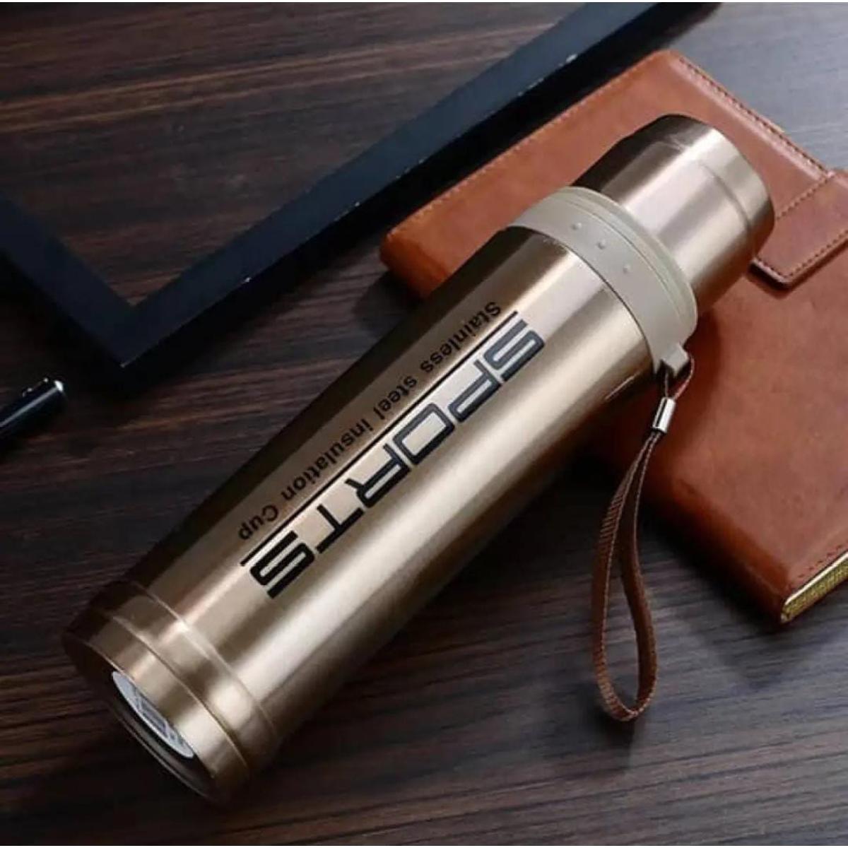 Drinkware Decor Sports 750ml Water Bottle with Vacuum Flask - Sports Stainless Steel Vacuum Bottle (Gold) (Red)