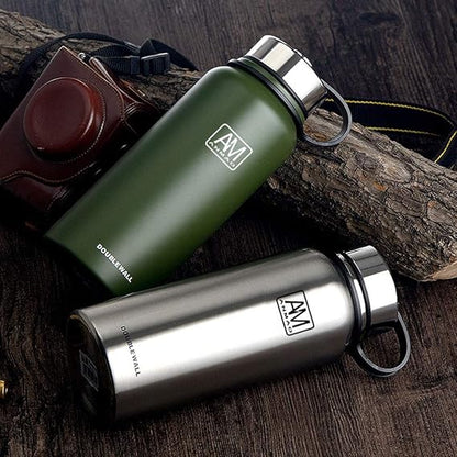 Drinkware Decor Vacuum Insulated Stainless Steel Water Bottle - Keeps Drinks Hot for 24 Hours, Cold for 12 Hours 27oz(800ml) - Sweat Proof Sport Design