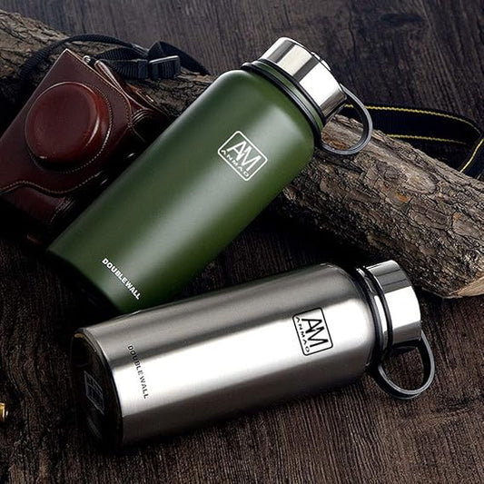 Drinkware Decor Vacuum Insulated Stainless Steel Water Bottle - Keeps Drinks Hot for 24 Hours, Cold for 12 Hours 27oz(800ml) - Sweat Proof Sport Design
