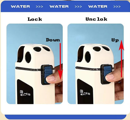Drinkware Decor Sports Water Bottle 350ML, Leakproof Square BPA Free Plastic Portable Drinks Bottle, Sturdy and Durable Flat Water Bottle for Sports, Fitness, Gym, Cycling